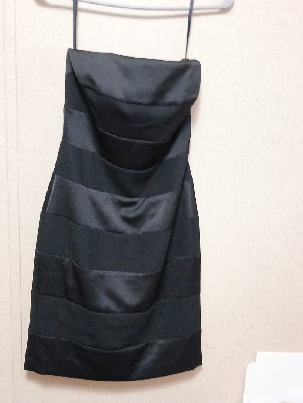 White House Black Market Strapless Bandage Cocktail Dress Black